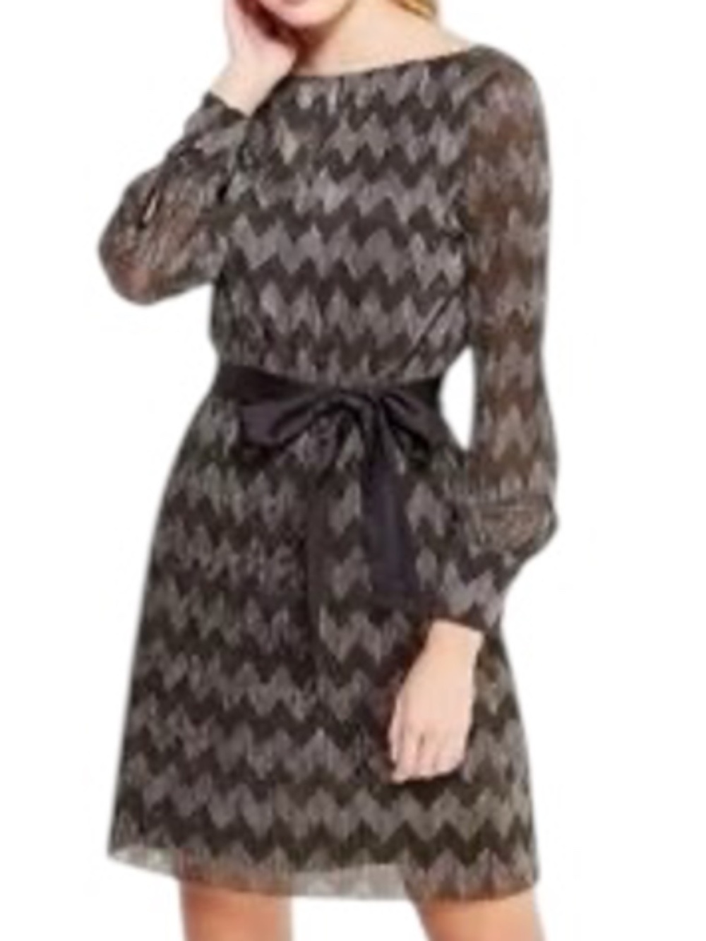Banana Republic Shift Dress  (No Belt) - Gold & Silver Metallic Shimmer Size 4P